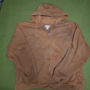 Carhartt Men's Tan Acidwash Zip-Up Sweater